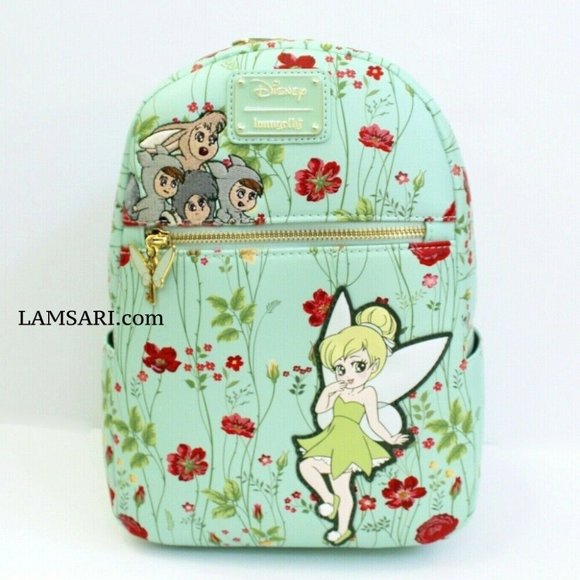 Loungefly Disney Peter Pan Tinkerbell & Lost Boys Floral Mini Backpack main image 6